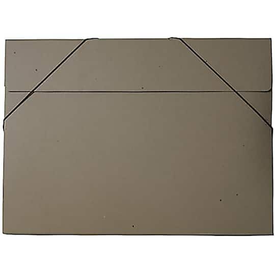 JAM Paper Natural Kraft Portfolio with Elastic Closure 14.5" x 19.5"